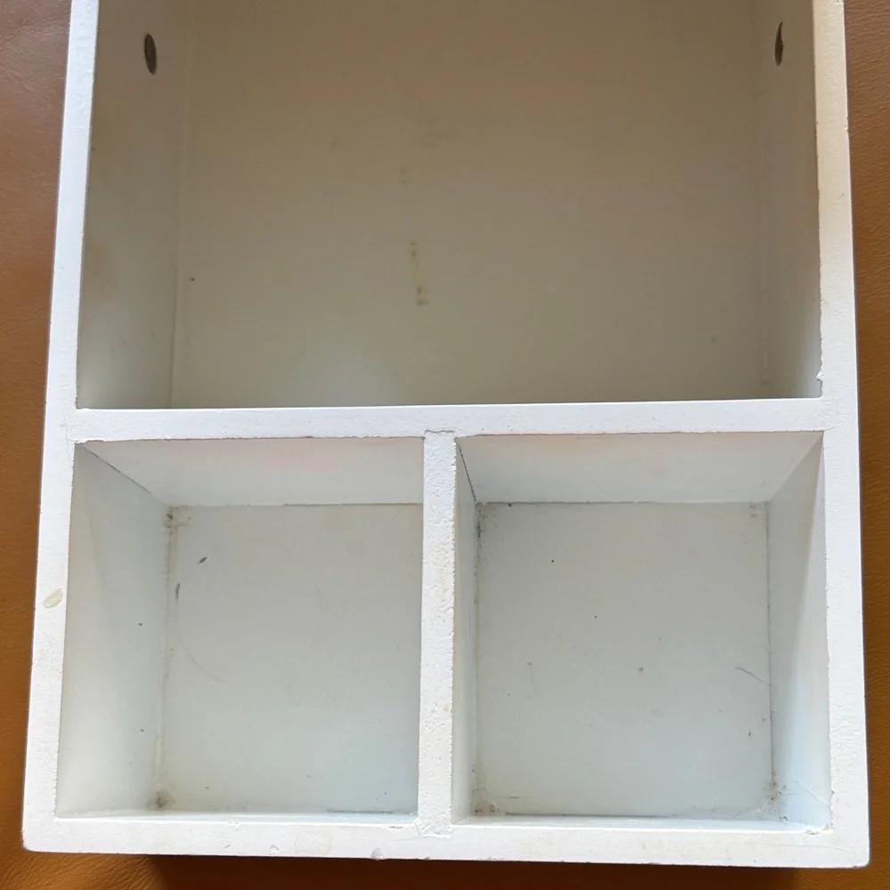 White Wooden Tiered Organizer
